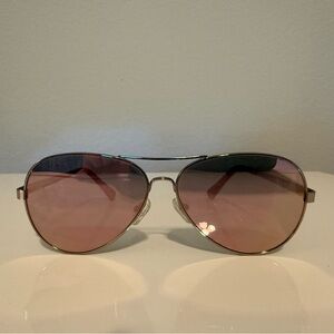 Kenneth Cole Reaction Aviator Sunglasses with Pink Lenses